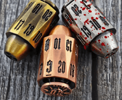Bullet Dice - D20 - Gold/Brass